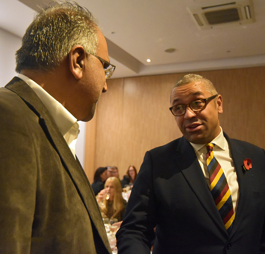 Saf in conversation with James Cleverly