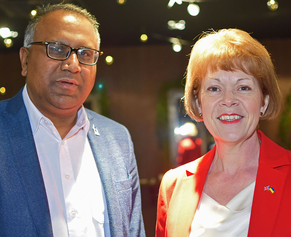 Safaraz Ali with Wendy Morton MP