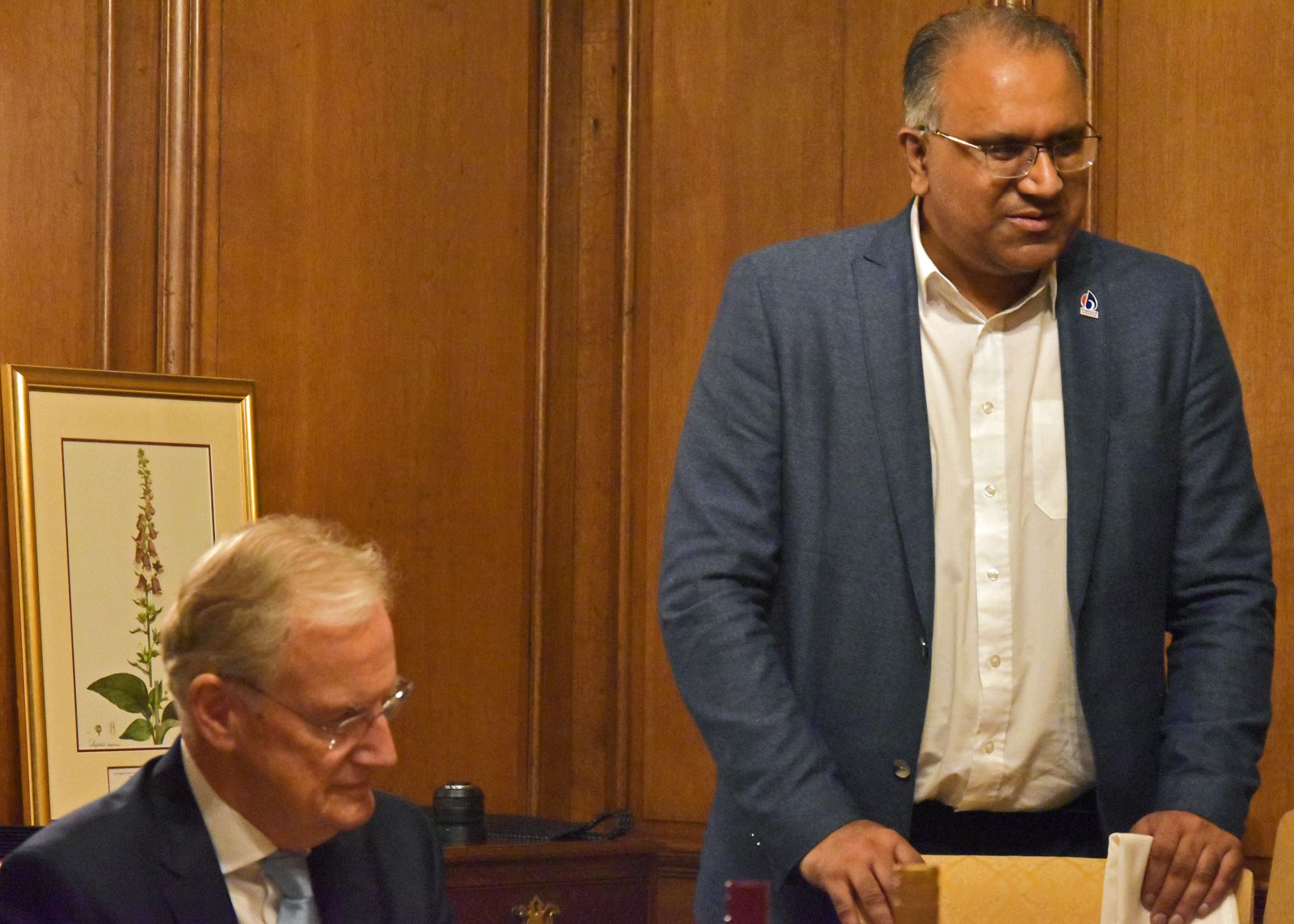 Safaraz Ali MBE at a private business dinner