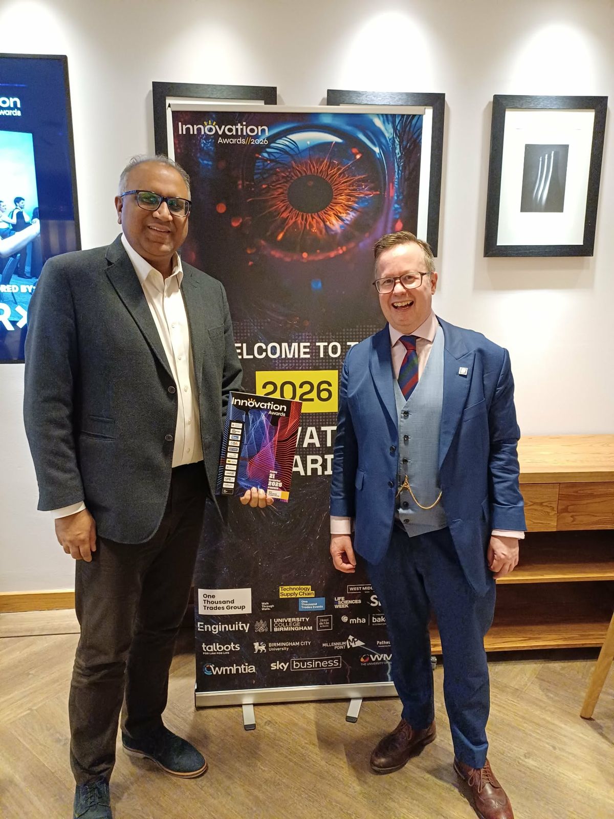 Safaraz Ali MBE at an innovation awards event