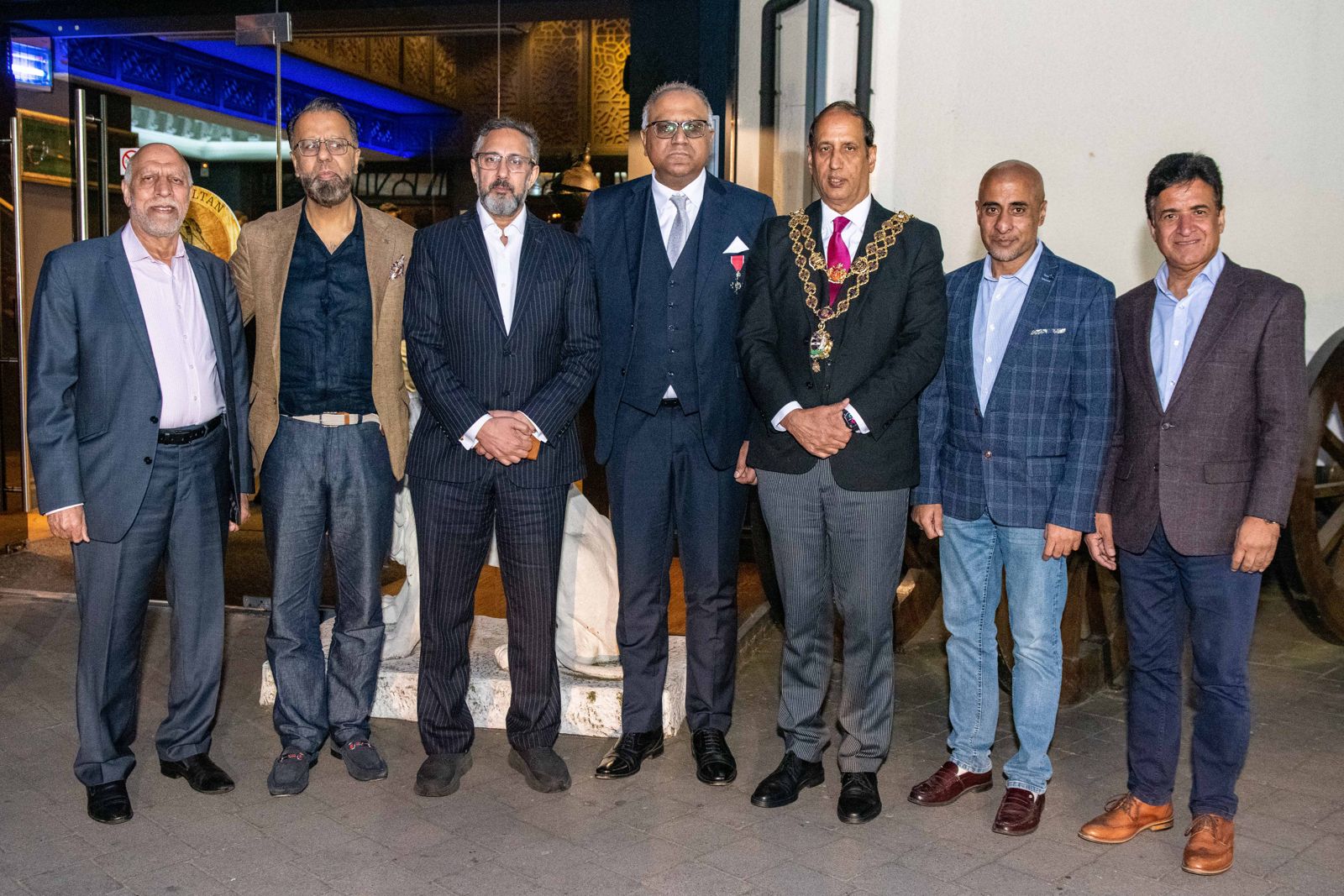 Safaraz Ali MBE with local community and civic leaders